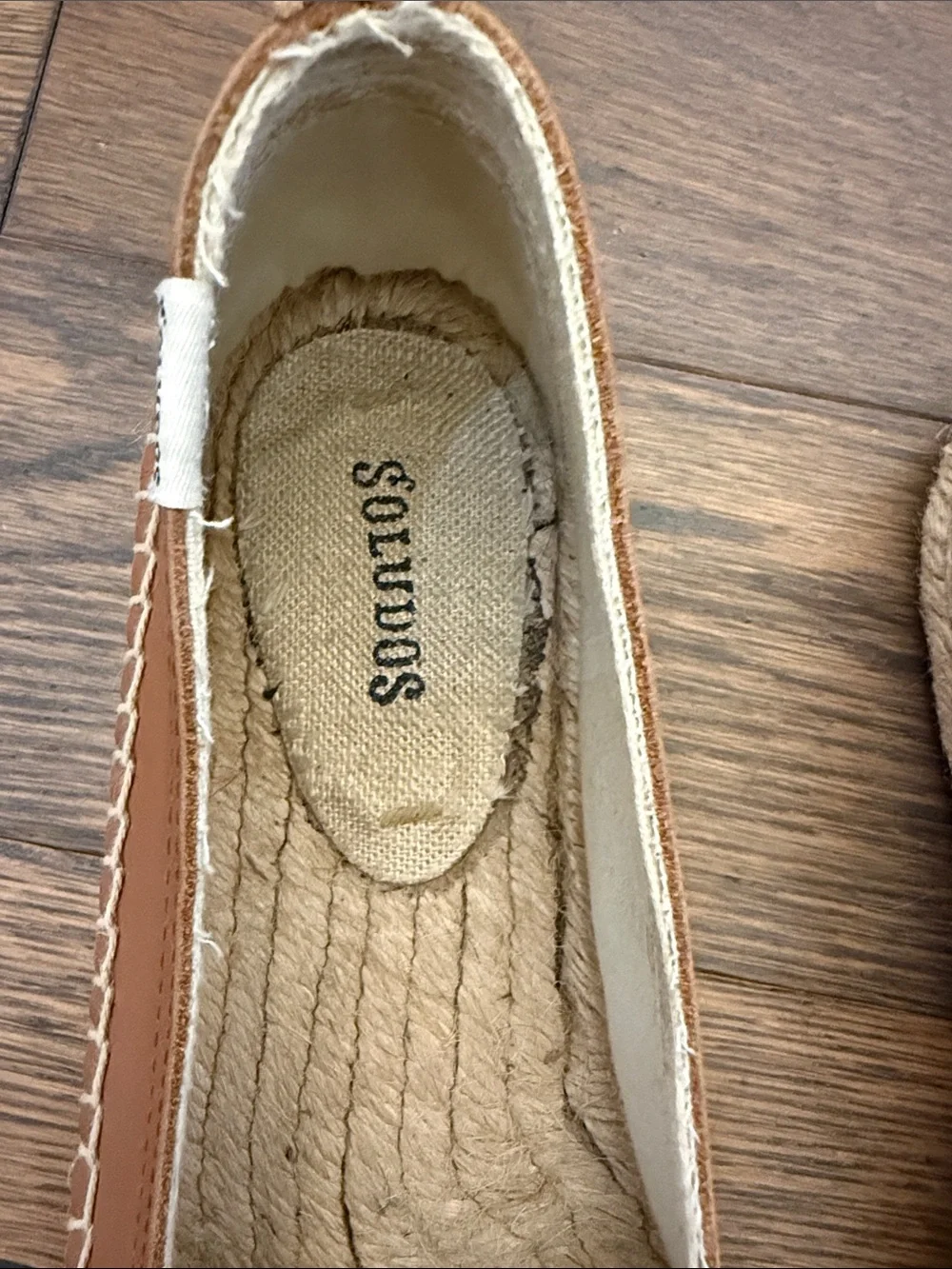 Soludos brown leather smoking espadrilles size 10